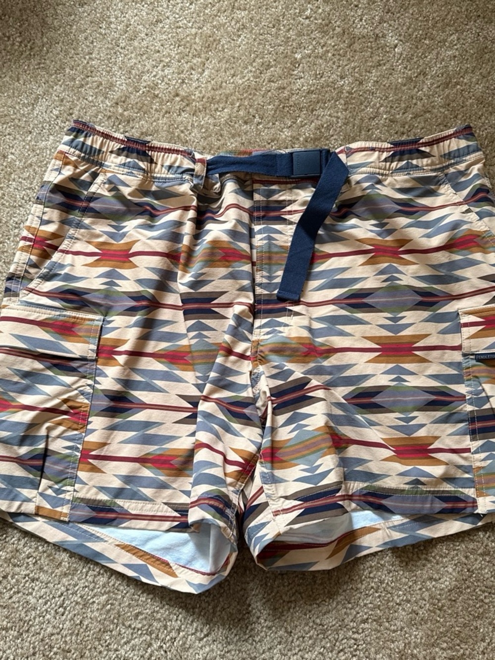Pendleton Beige Multicolor Aztec Swim Trunks